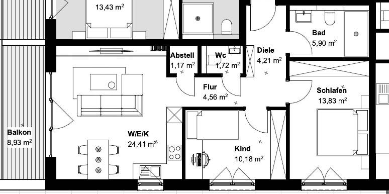Terrassenwohnung Wenden - 3 Zimmer, 70 m&sup2;, 980&euro; | Angebot:26646065