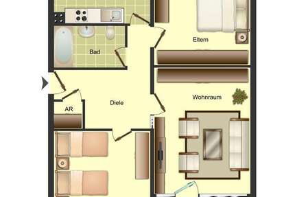 Wohnung Kreuztal - 3 Zimmer, 78 m&sup2;, 339&euro; | Angebot:26098487