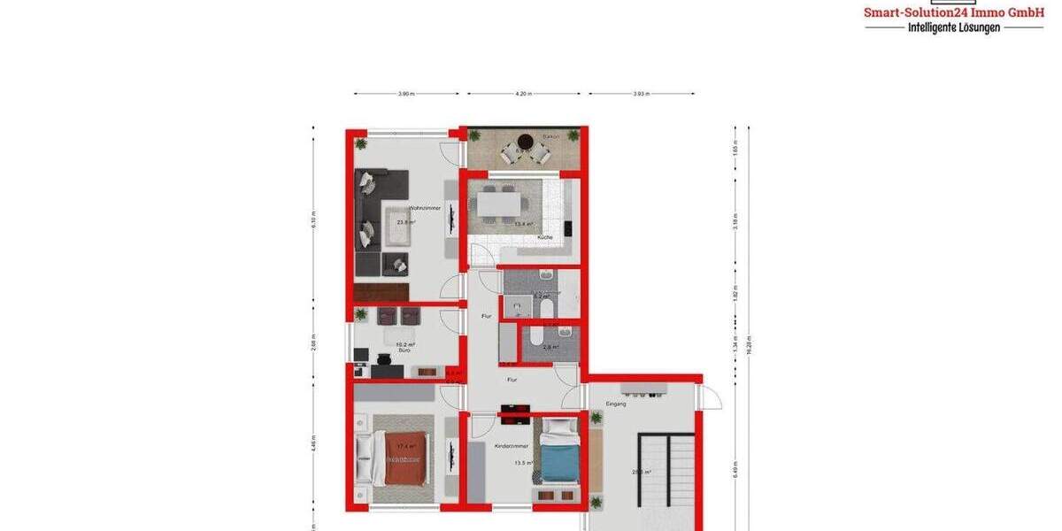 Etagenwohnung Siegen - 4 Zimmer, 83 m&sup2;, 197.000&euro; | Angebot:25878521