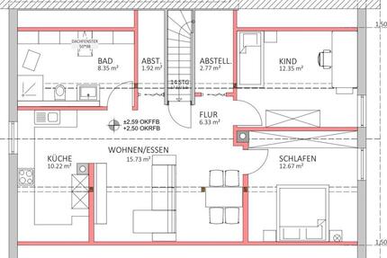 Wohnung Haiger - 2 Zimmer, 72 m&sup2;, 850&euro; | Angebot:24841856