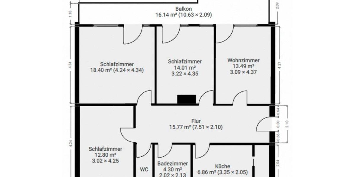 Etagenwohnung Siegen Kaan-Marienborn - 4 Zimmer, 97 m&sup2;, 970&euro; | Angebot:25784119
