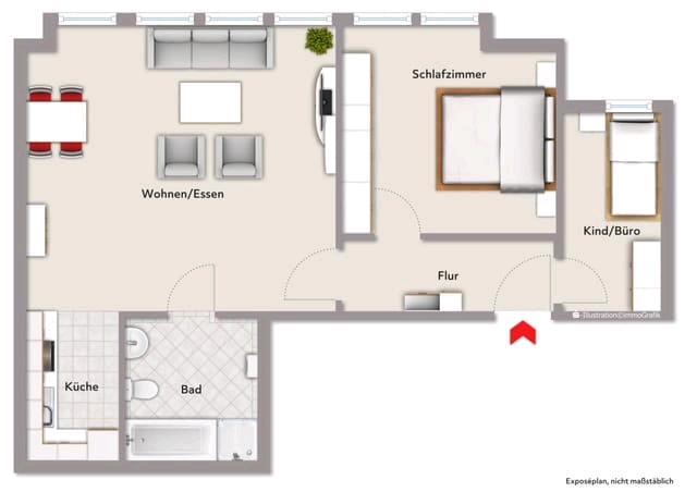 Etagenwohnung Olpe - 3 Zimmer, 72 m&sup2;, 792&euro; | Angebot:25630386