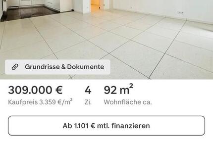 Wohnung Wenden - 4 Zimmer, 92 m&sup2;, 309.000&euro; | Angebot:26889936