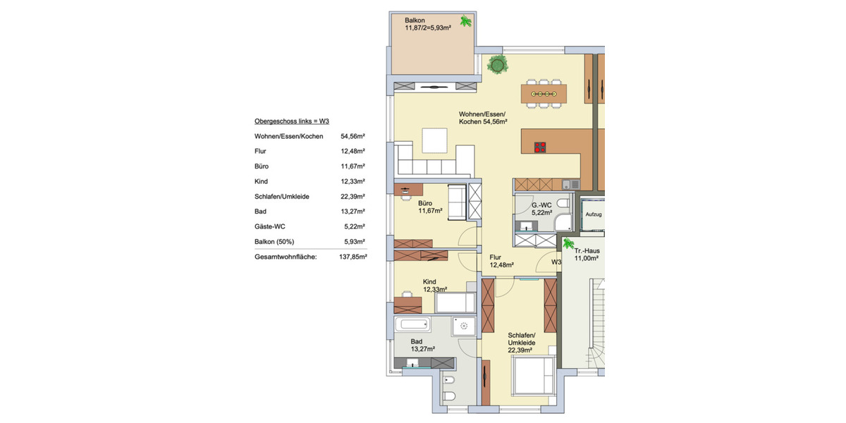 Etagenwohnung Siegen Kaan-Marienborn - 4 Zimmer, 138 m&sup2;, 510.000&euro; | Angebot:23727508