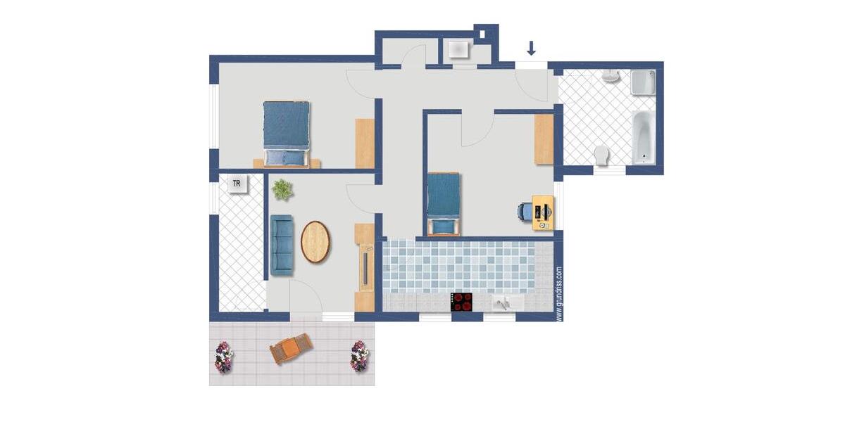 Etagenwohnung Dillenburg - 3.5 Zimmer, 87 m&sup2;, 820&euro; | Angebot:26661071