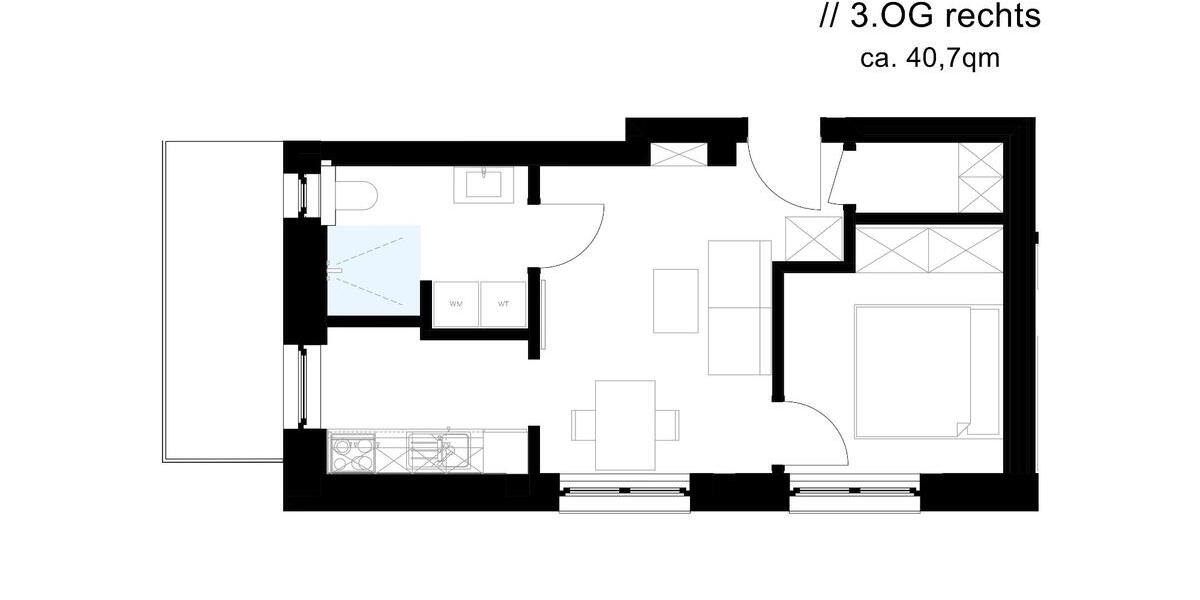 Etagenwohnung Olpe - 1 Zimmer, 40 m&sup2;, 584&euro; | Angebot:24877987