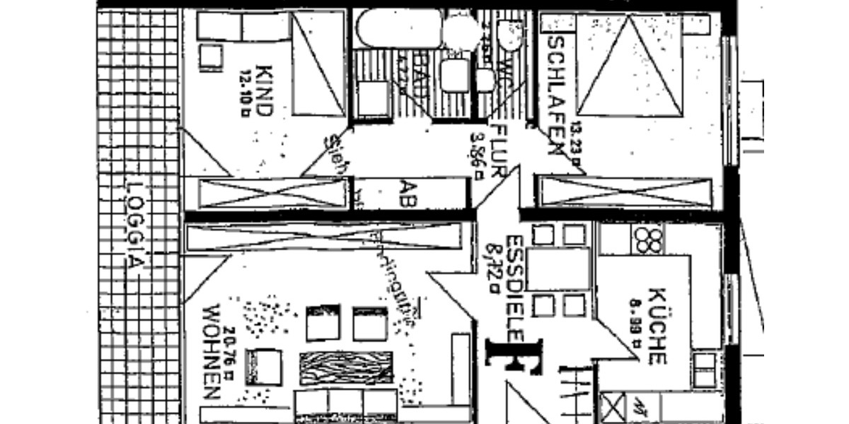 Etagenwohnung Hamm (Sieg) - 3 Zimmer, 82 m&sup2;, 650&euro; | Angebot:25941085