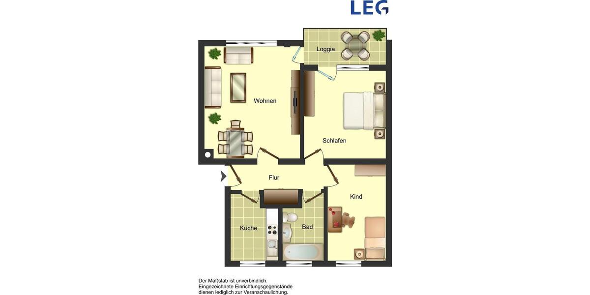 Erdgeschoßwohnung Neunkirchen - 3 Zimmer, 65 m&sup2;, 429&euro; | Angebot:25131691