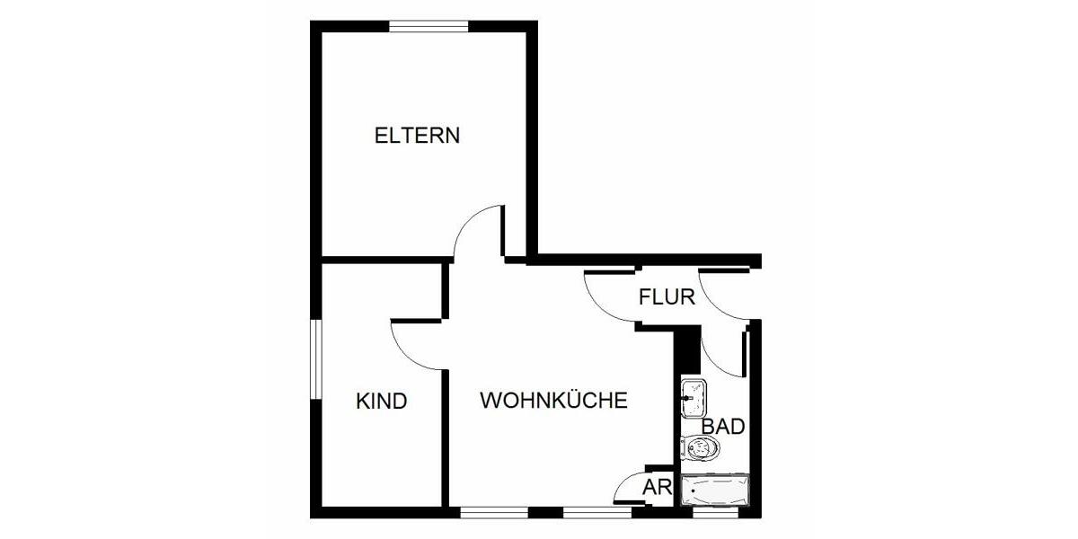 Erdgeschoßwohnung Attendorn - 2.5 Zimmer, 48 m&sup2;, 414&euro; | Angebot:26657437