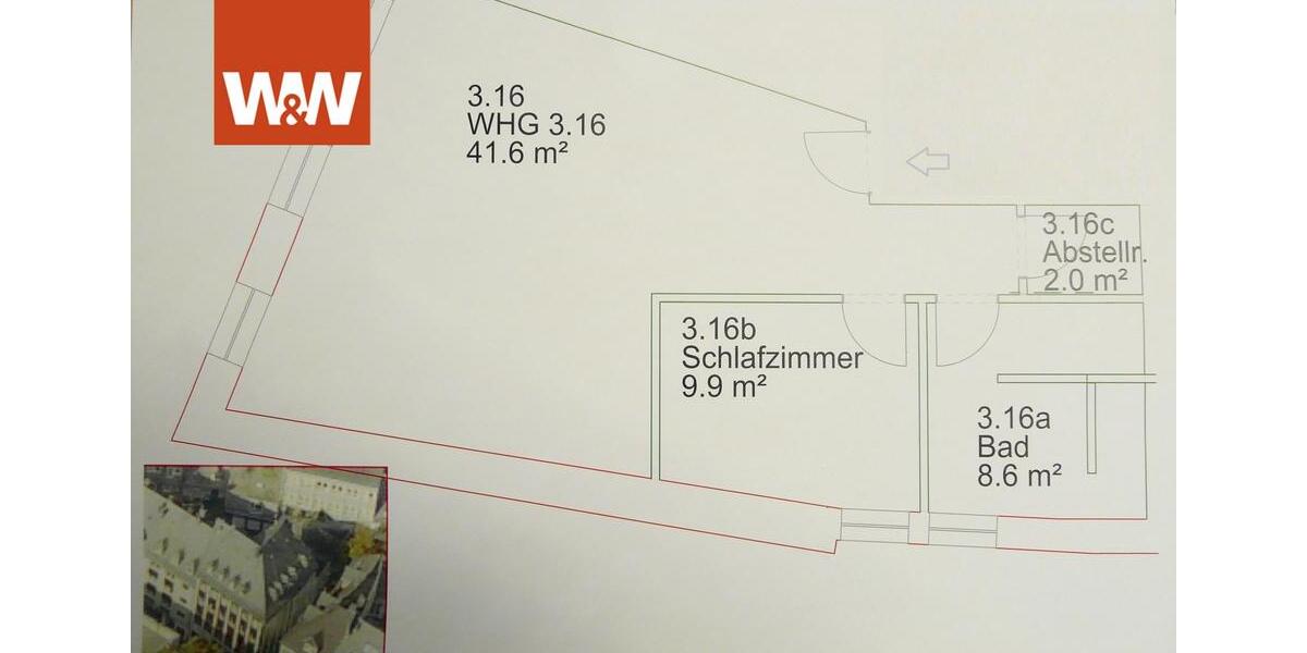 Etagenwohnung Siegen - 2 Zimmer, 62 m&sup2;, 750&euro; | Angebot:25352663