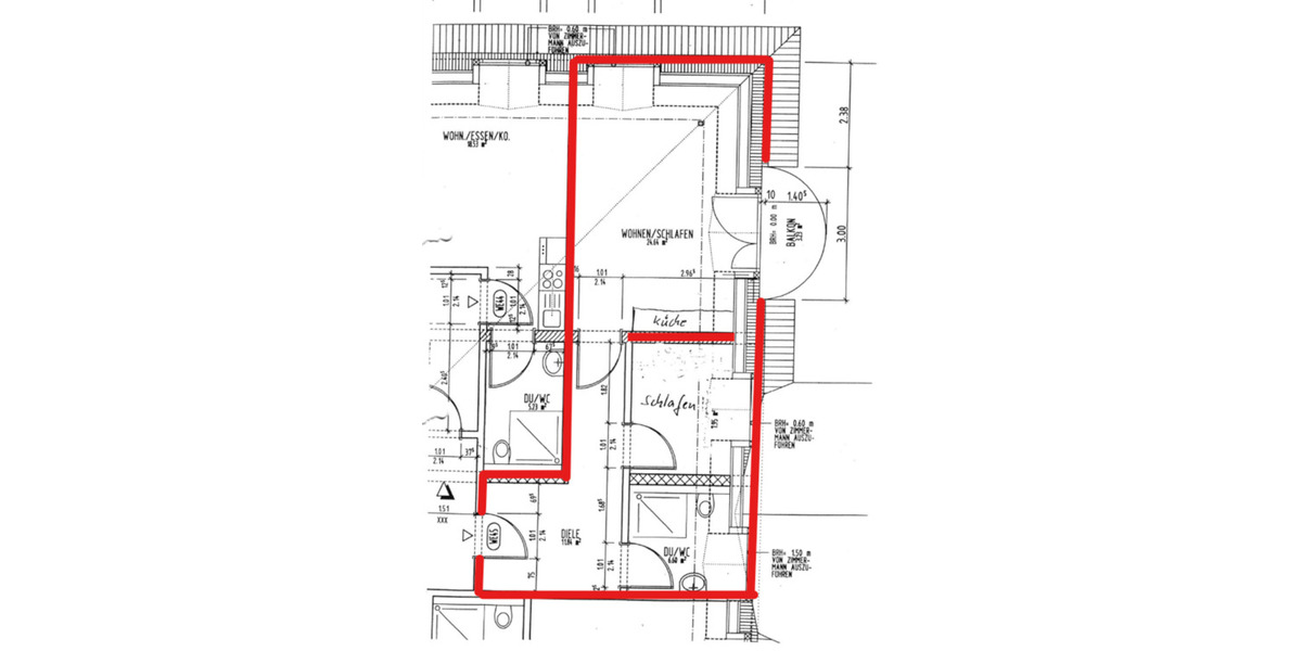 Dachgeschoßwohnung Hachenburg - 2 Zimmer, 57 m&sup2;, 555&euro; | Angebot:25331964