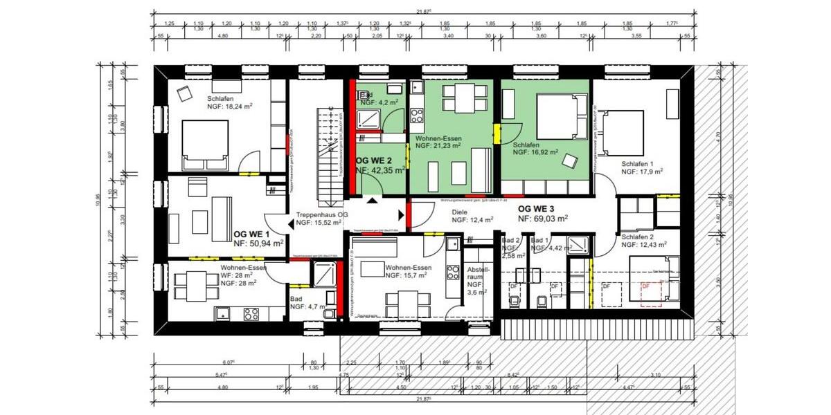 Etagenwohnung Bad Marienberg (Westerwald) - 1 Zimmer, 42 m&sup2;, 390&euro; | Angebot:24751472