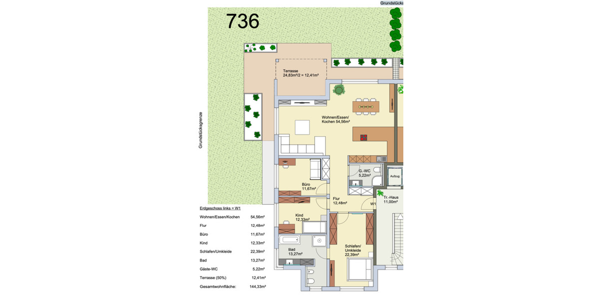 Terrassenwohnung Siegen Kaan-Marienborn - 4 Zimmer, 144 m&sup2;, 536.000&euro; | Angebot:23261304
