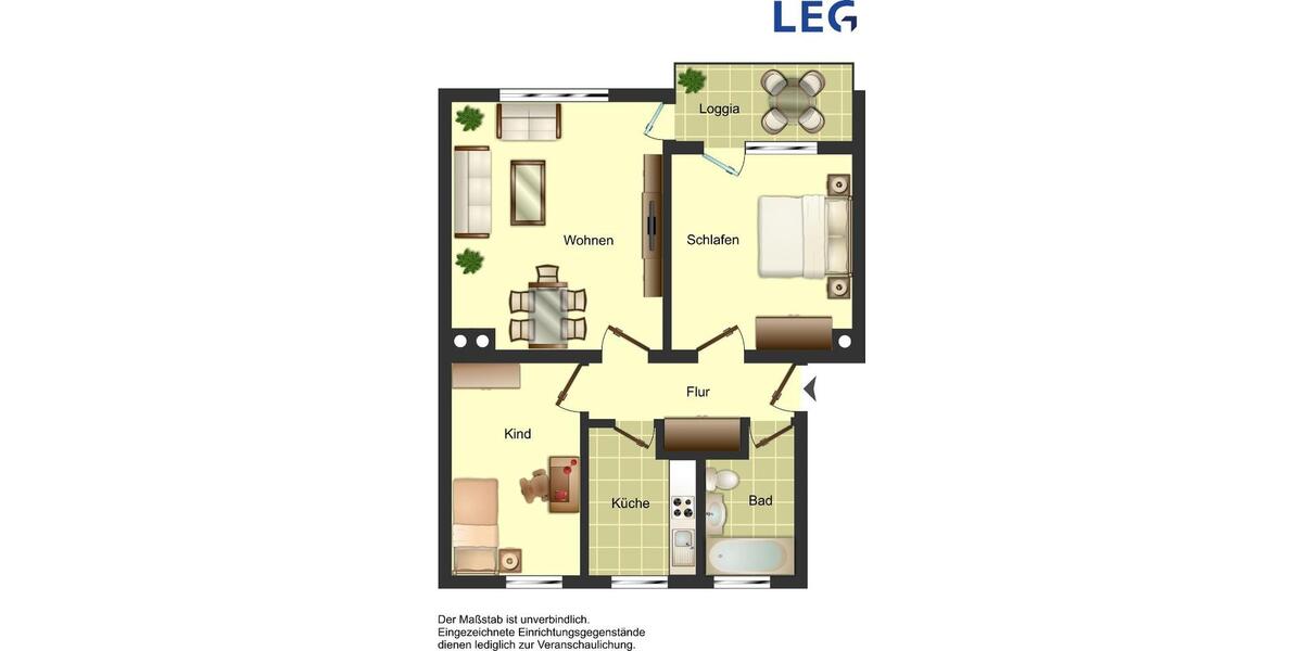 Etagenwohnung Neunkirchen - 3 Zimmer, 65 m&sup2;, 350&euro; | Angebot:24703863