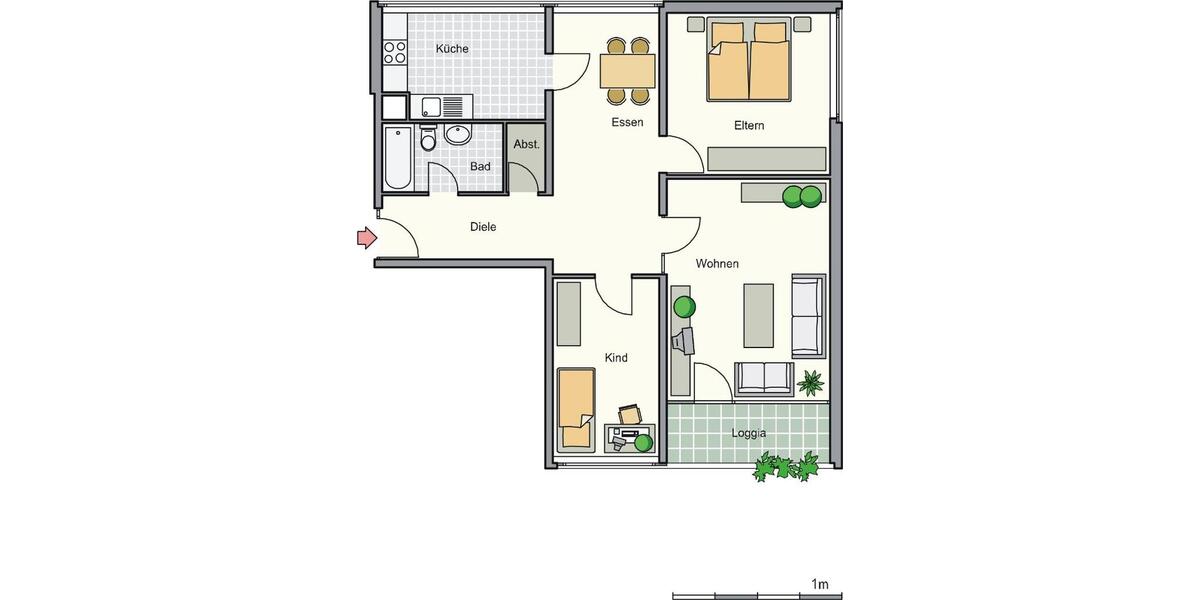 Etagenwohnung Kreuztal - 3 Zimmer, 86 m&sup2;, 482&euro; | Angebot:25807029