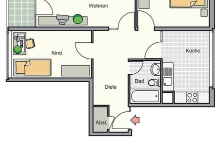 Wohnung Kreuztal - 3 Zimmer, 74 m&sup2;, 417&euro; | Angebot:26536513