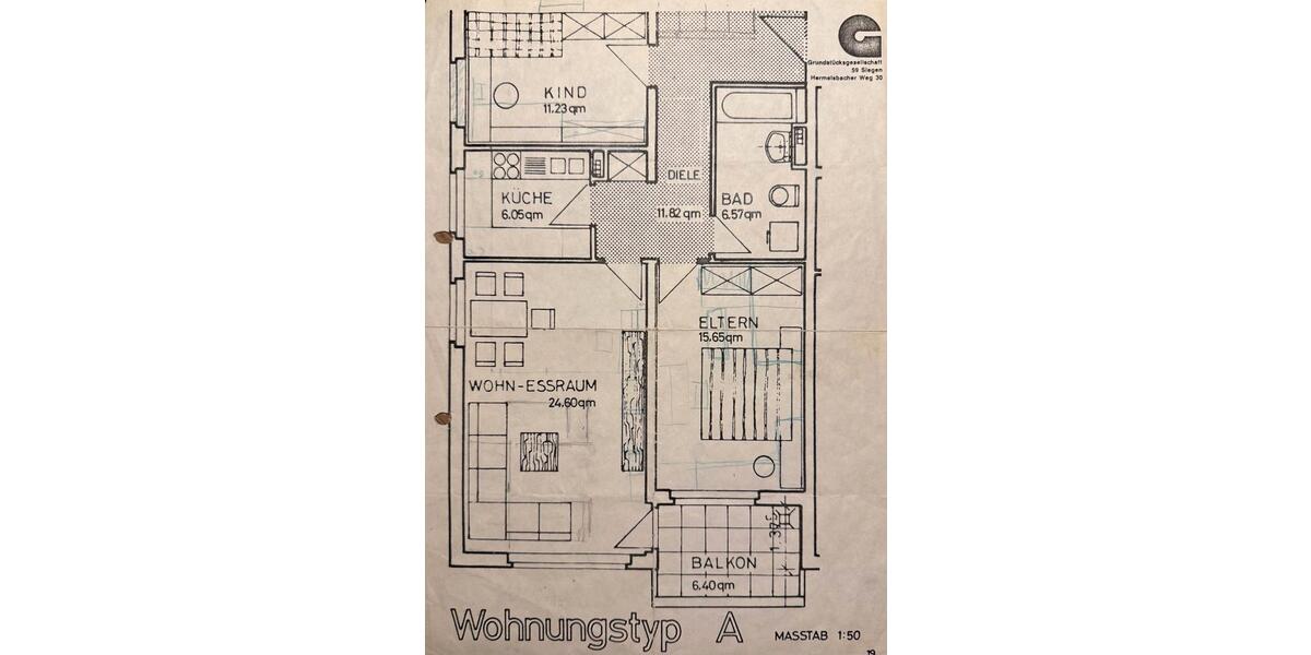 Etagenwohnung Siegen Kaan-Marienborn - 3 Zimmer, 84 m&sup2;, 850&euro; | Angebot:26546026