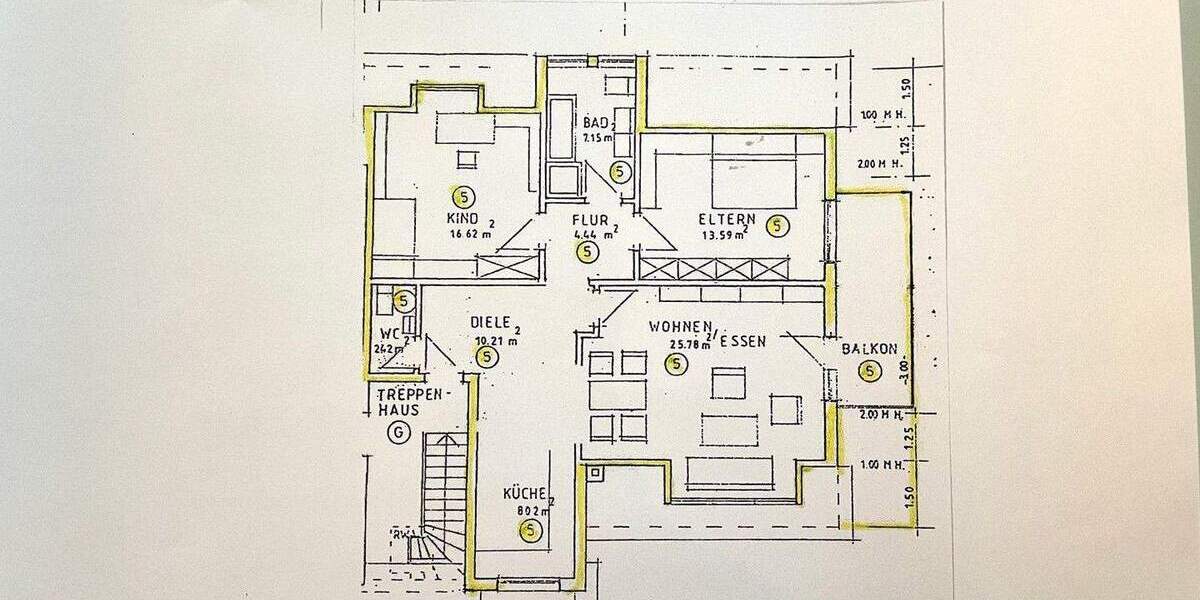 Etagenwohnung Olpe - 3 Zimmer, 92 m&sup2;, 315.000&euro; | Angebot:25914914