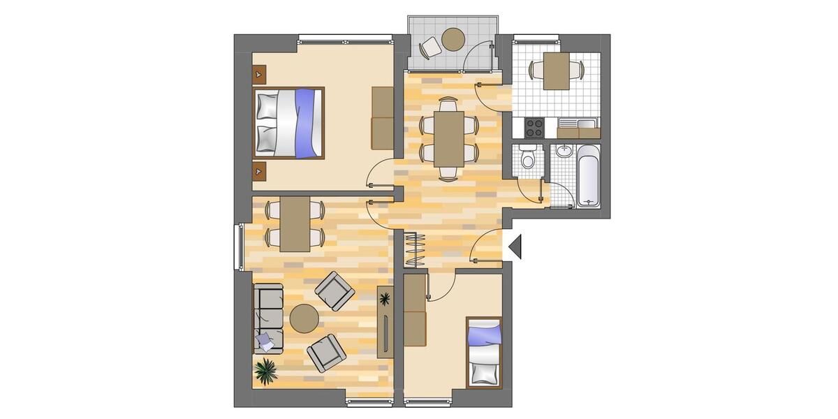 Etagenwohnung Siegen Dillnhütten - 3 Zimmer, 74 m&sup2;, 329&euro; | Angebot:25906409