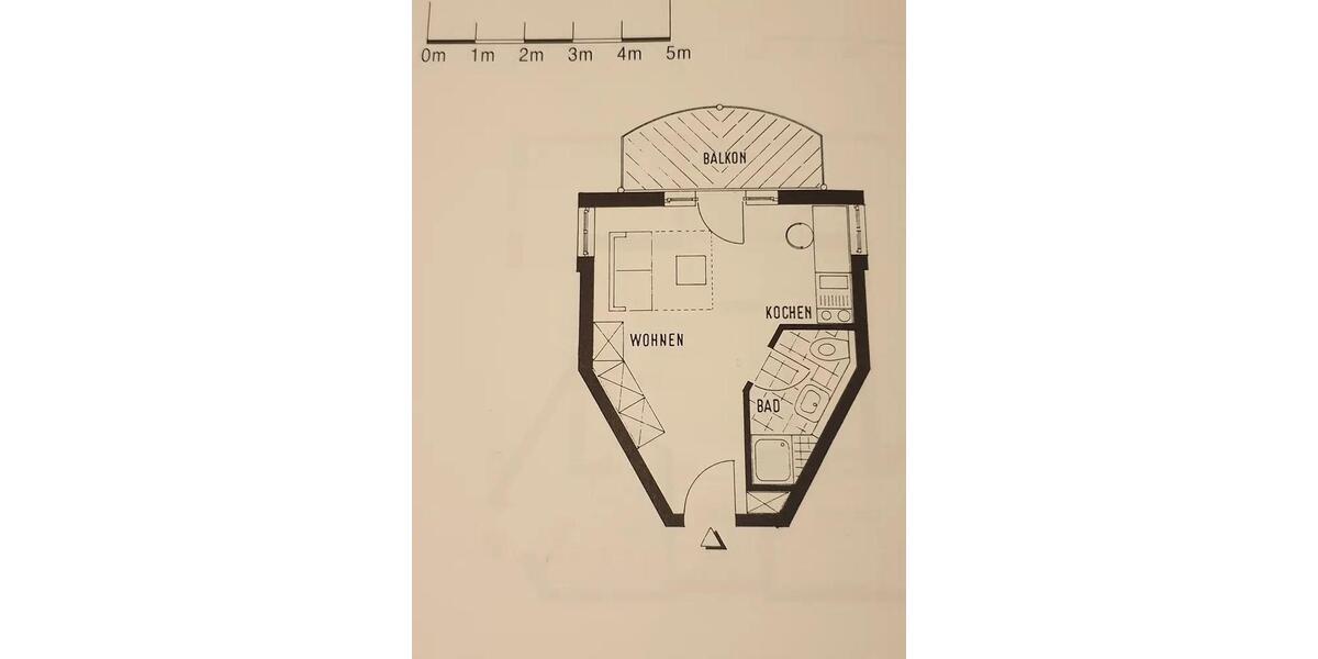 Etagenwohnung Siegen - 1 Zimmer, 27 m&sup2;, 305&euro; | Angebot:26020384