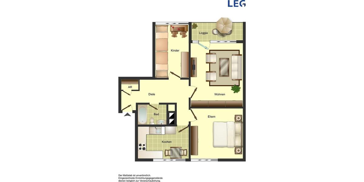 Etagenwohnung Kreuztal - 3 Zimmer, 79 m&sup2;, 489&euro; | Angebot:25924746