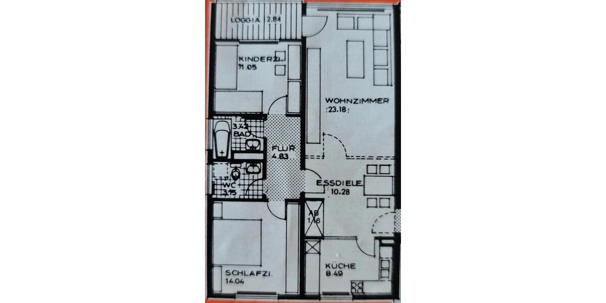 Etagenwohnung Siegen Weidenau - 3 Zimmer, 87 m&sup2;, 755&euro; | Angebot:26321209