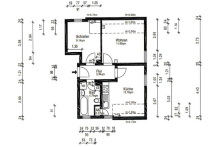 Wohnung Netphen - 2 Zimmer, 42 m&sup2;, 380&euro; | Angebot:25438997