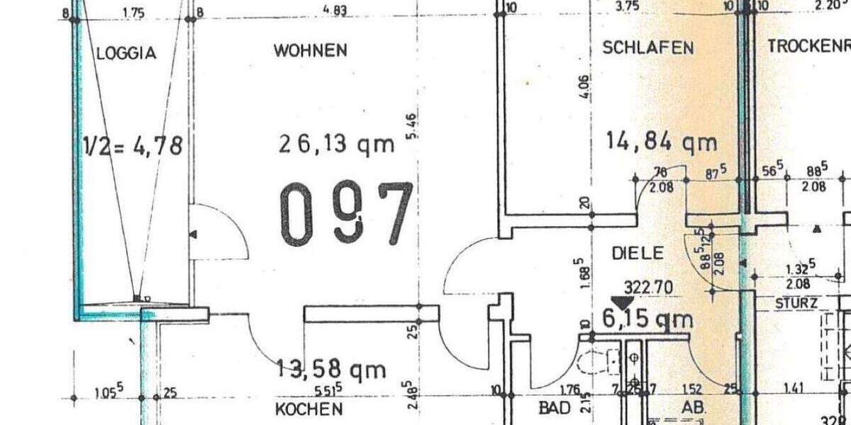 Etagenwohnung Siegen - 2 Zimmer, 72 m&sup2;, 184.000&euro; | Angebot:25755241