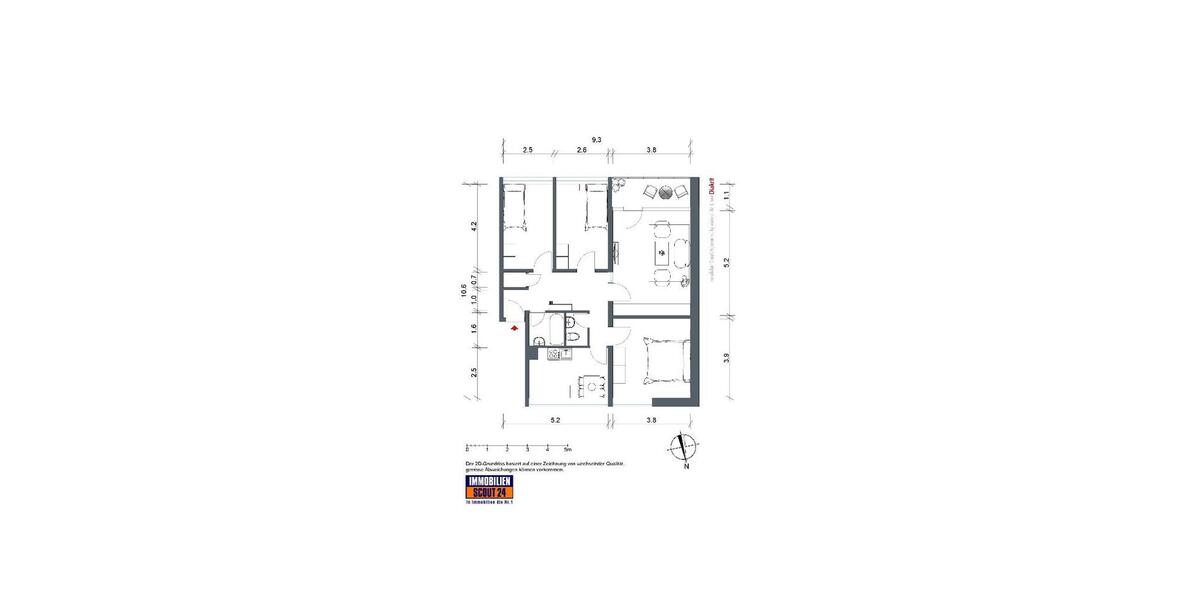 Etagenwohnung Kreuztal - 4 Zimmer, 86 m&sup2;, 539&euro; | Angebot:25542367
