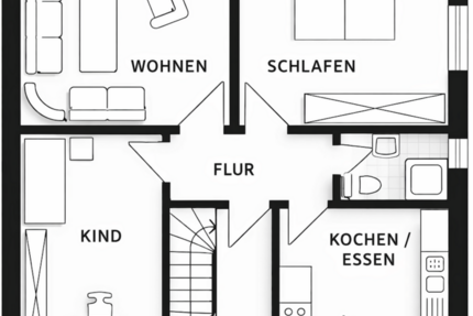 Wohnung Siegen - 3 Zimmer, 69 m&sup2;, 693&euro; | Angebot:26074399
