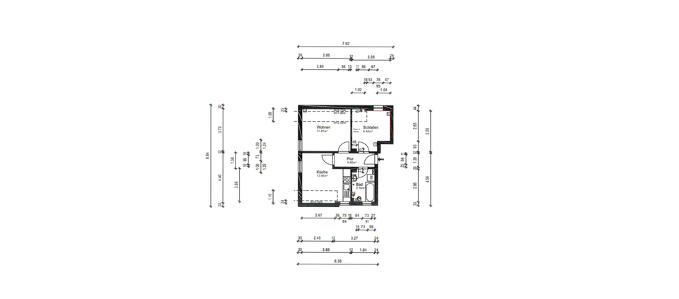 Dachgeschoßwohnung Netphen - 2 Zimmer, 44 m&sup2;, 390&euro; | Angebot:25443940